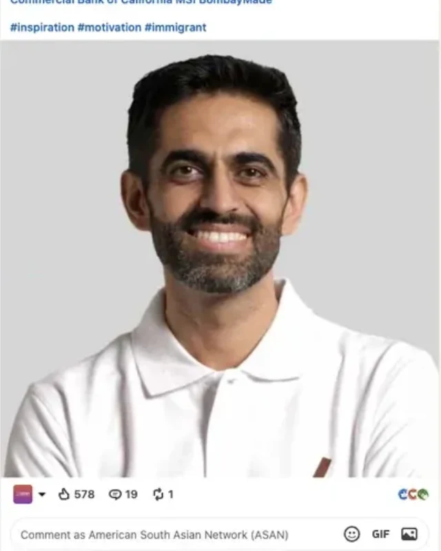 LinkedIn post highlighting Atul Satija’s leadership and social impact
