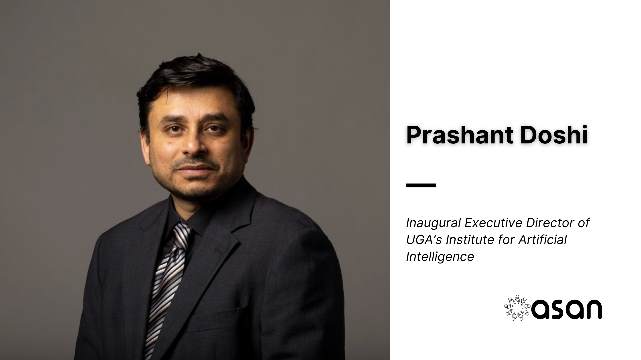 Prashant Doshi Named Executive Director of UGA AI Institute