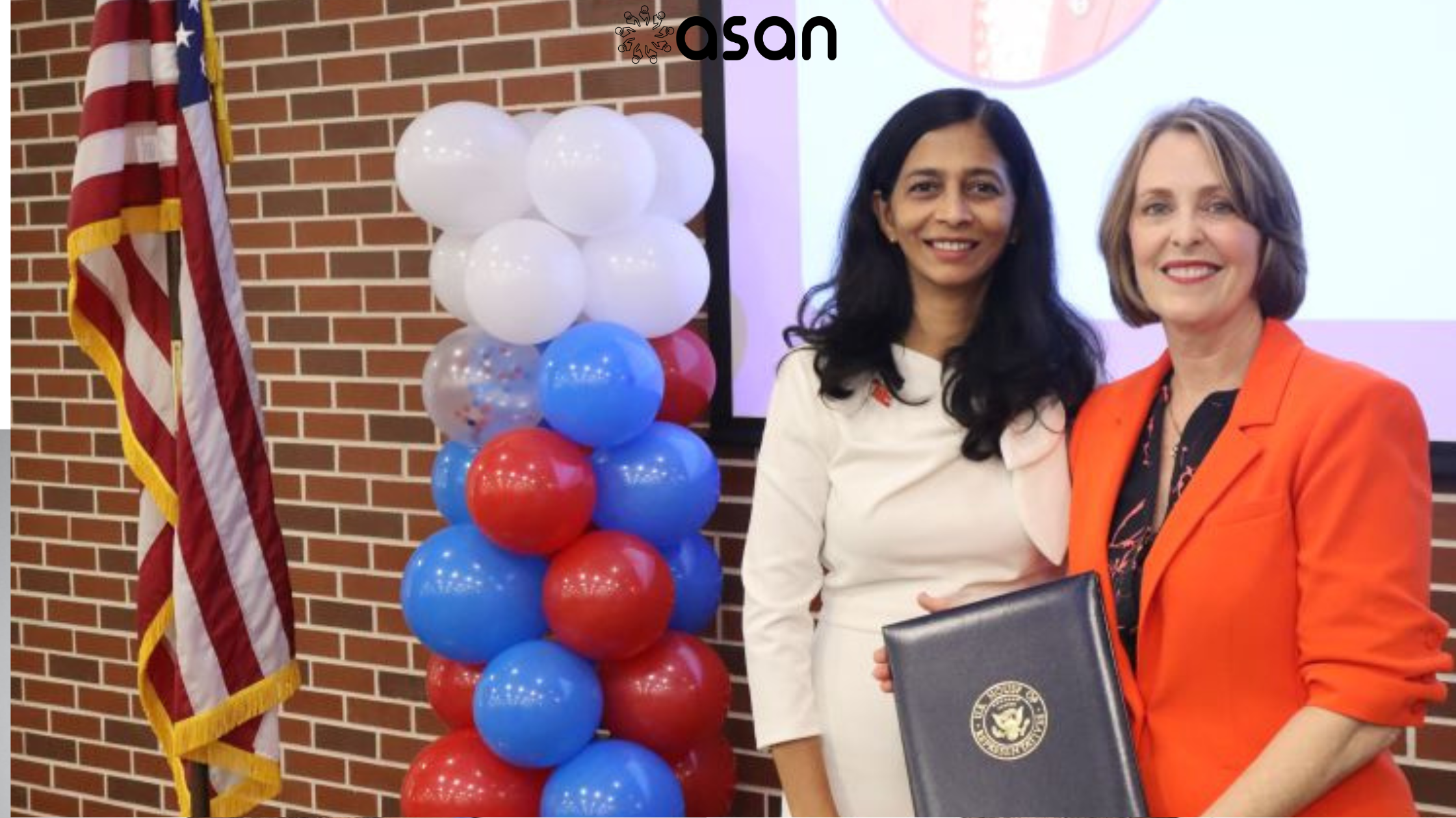 Rep. Kathy Castor honors PikMyKid co-founders Chitra Kanagaraj and Saravana Pat Bhava with the 2025 American Dream Award