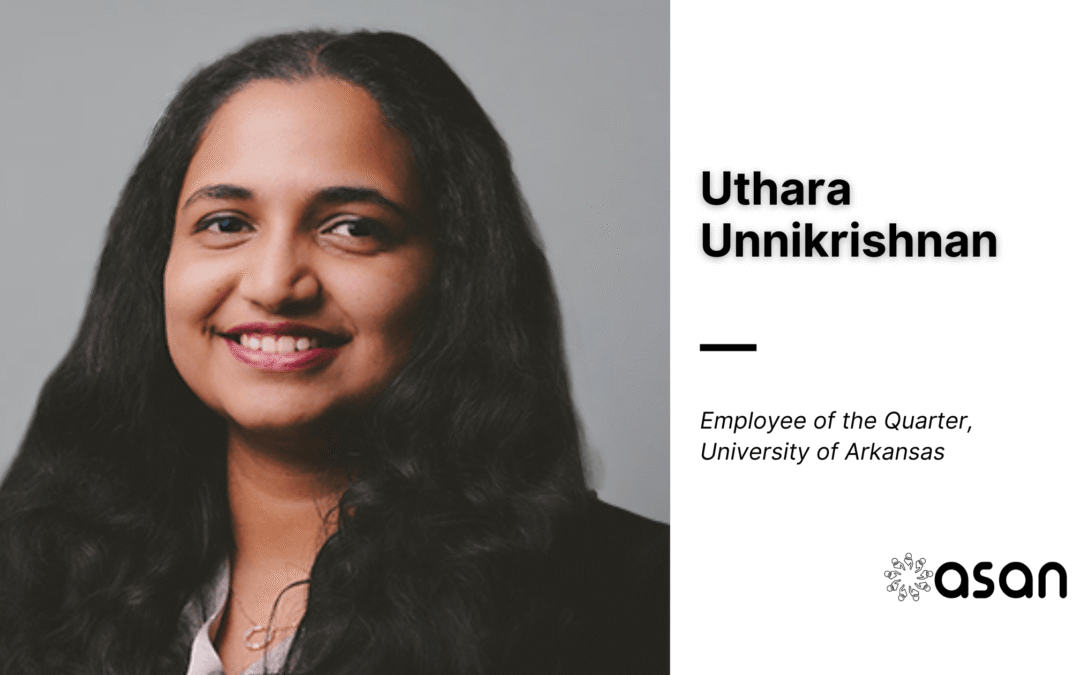 Uthara Unnikrishnan earns University of Arkansas Global Campus employee of the quarter honor