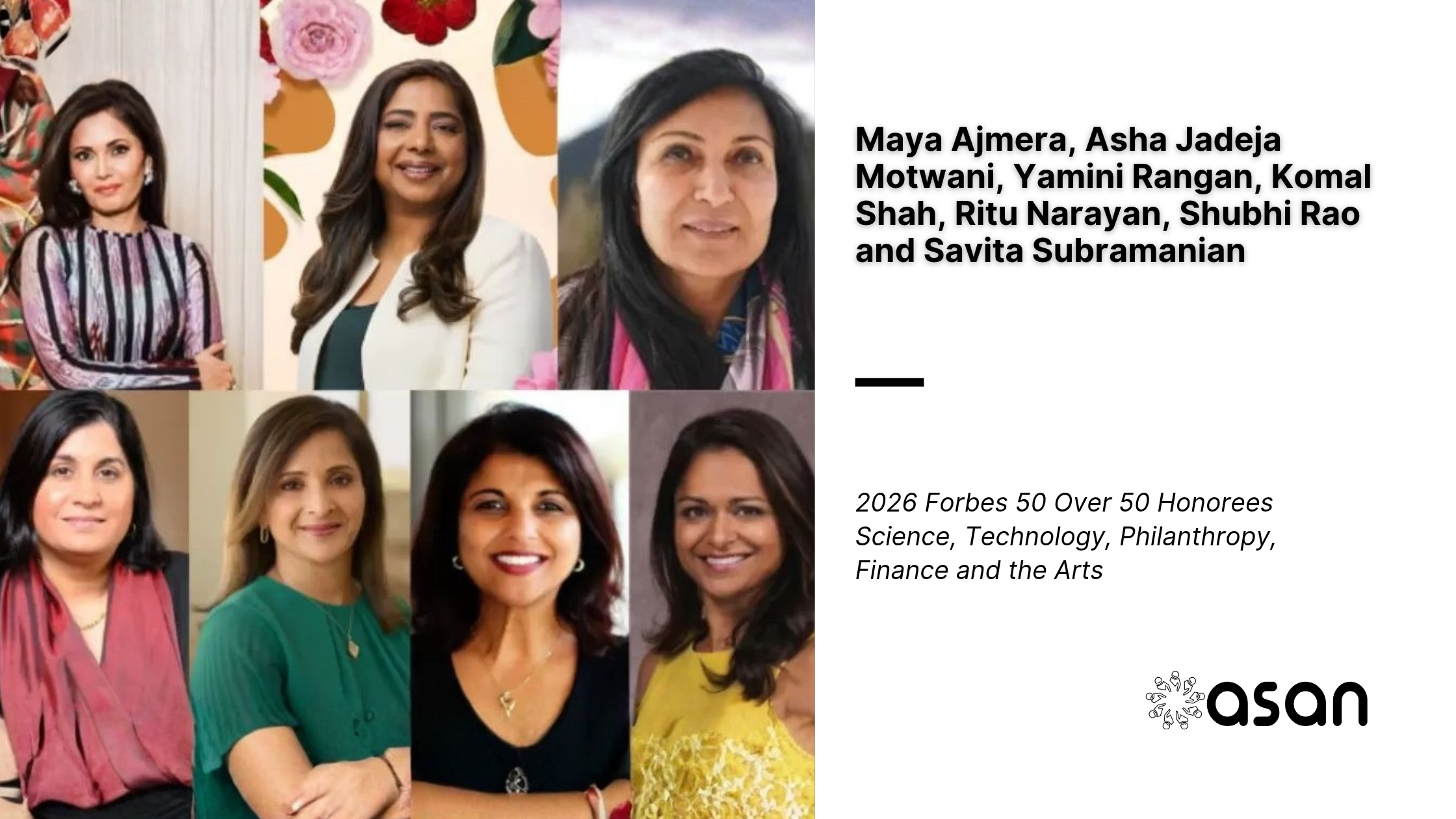 Seven Indian American women named to Forbes 50 Over 50 list