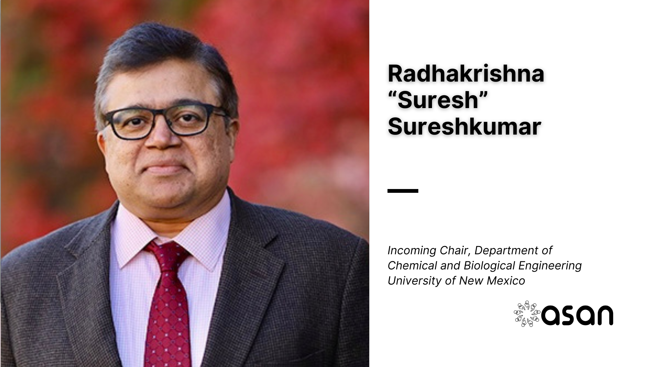 University of New Mexico names Radhakrishna Sureshkumar engineering department chair